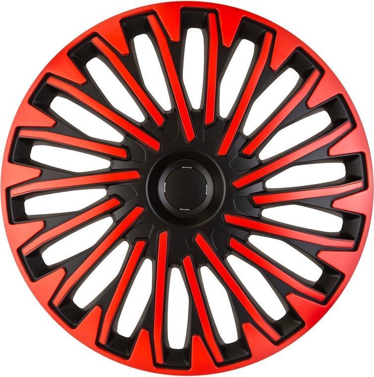 AutoStyle 4-Delige Wieldoppenset Soho 15-inch zwart/rood