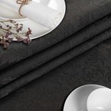 ANRO Tafelkleed Barok ornament Zwart Ovaal 180x140cm