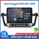 Awesafe Autoradio - 10.1 Inch IPS Touchscreen - Convient pour Peugeot 508 2011 à 2018 - Android 15 - 2GB RAM + 64GB ROM - CarPlay sans fil & Android Auto - Bluetooth & WiFi - GPS Navigatie