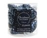 Decoris 12 Glazen dennenappels 40 mm nacht blauw