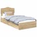 vidaXL Lit de rangement Chêne Sonoma 100 x 200 cm