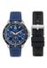 Nautica Nct Windrose Kwarts Analoog Horloge Blauw Kast: 100 % Roestvrij Staal | Band: 100 % Siliconen 46 mm NAPWRF409