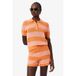 Lacoste gestreept T-shirt - oranje
