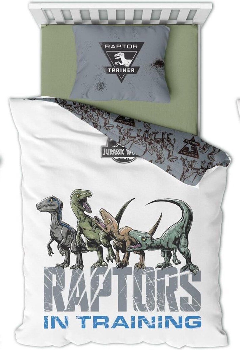 Jurassic World Dekbedovertrek Raptors in Training - Eenpersoons - 140 x 200 cm - Katoen
