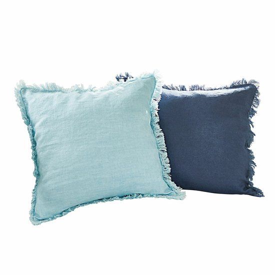 LOBERON Kussenhoes set van 2 Quebo turquoise/blauw