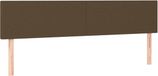 vidaXL Hoofdbord - Donkerbruin Stof - 200x5x78/88 cm