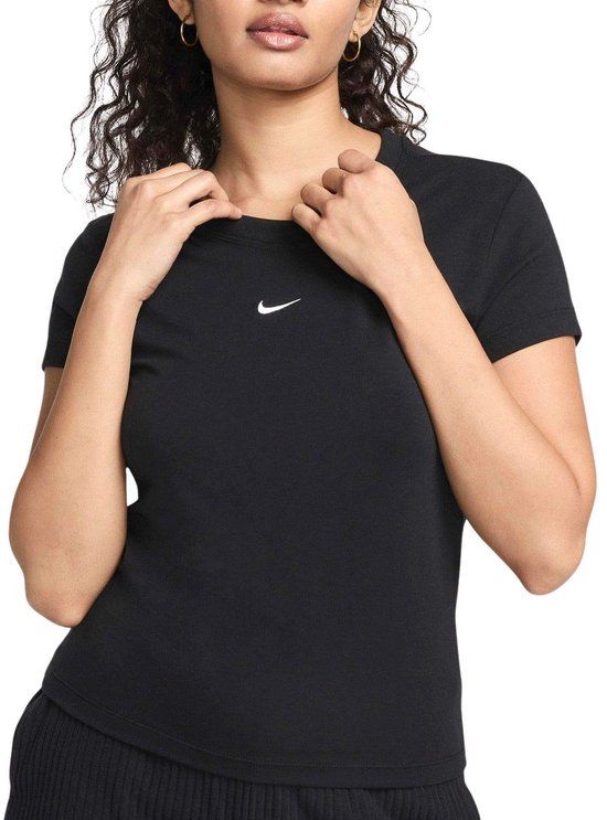 Nike Sportswear Chill Knit Shirt Dames - Zwart - Maat M