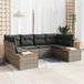 vidaXL Tuinbank Set 6-delig Grijs Polyrattan