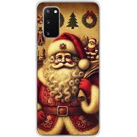 Samsung Galaxy S20 pere noel vintage bedrukt siliconen hoesje
