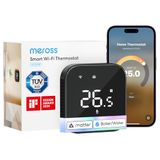 Meross Thermostat pour chauffage au sol hydraulique, mat, noir