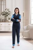 Comfort and Care Apparel Comfort & Care Hansop pyjama - Rugrits - Nachthemd - Lange mouwen - Plukpak - Maat XXL - Donkerblauw