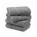 Superior Egyptische katoenen handdoekenset van 4, ultrazachte luxe handdoeken, dikke pluche benodigdheden, absorberend zwaargewicht, gastenbad, hotel, spa, thuisbadkamer, douche-basis, houtskool