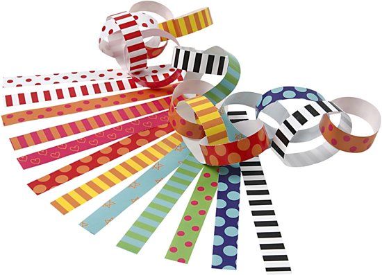 creotime Guirlandestroken met print l: 16 cm bedrukt 2400 assorti