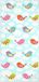 HappyFriday Badhanddoek Mr Fox Little Birds Multicolour 70 x 150 cm