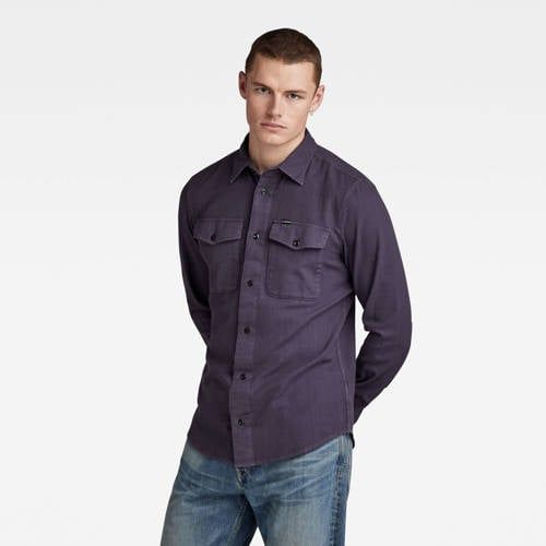 G-Star RAW Slim Fit Denim Overshirt - Marine Grape