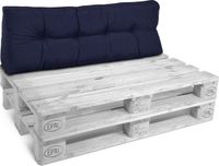 Beautissu Coussin de palette Coussin de dossier Bleu foncé 120x40 cm