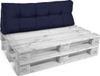 Beautissu Coussin de palette Coussin de dossier Bleu foncé 120x40 cm