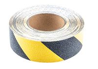 RS PRO Polyethyleen traceerband zwart, geel, dikte 0,05 mm, 50 mm x 18,3 m
