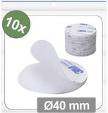 Quadrios 25CA679 Klittenband punten Om vast te plakken Haak- en lusdeel (Ø) 40 mm Wit 10 stuk(s)