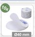 Quadrios 25CA679 Klittenband punten Om vast te plakken Haak- en lusdeel (Ø) 40 mm Wit 10 stuk(s)