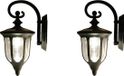 Halay Luxform Chiswick wandlampen - zonne-energie lantaarn 36 cm - 2 stuks - stijlvol ontwerp voor buitengebruik