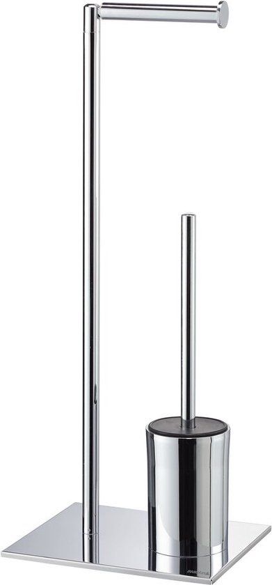 Sealskin Tube - Toiletbutler - Toiletborstel met houder siliconen - Reserverolhouder - vrijstaand - Chroom