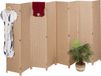 Relaxdays Kamerscherm 8 panelen - 170x320 cm - Opvouwbaar - Hout - Lichtbruin