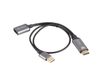 Lanberg AD-HD-DP-02 adaptateur vidéo 0,2 m HDMI Type A (Standard) DisplayPort Argent