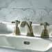Hudson Reed Earlham Robinet de lavabo 3 trous Style Art Déco années 1920 avec tirette et bonde - Laiton brossé
