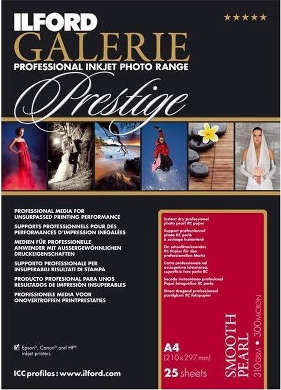 Ilford GALERIE Prestige Smooth Pearl - Fotopapier - wit