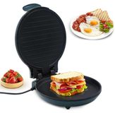 Uten Grillpan, Dubbelzijdige Bakplaat, Multifunctionele Wafel, Teppanyaki, Geïntegreerde Grill, Diameter 30 CM, 1200 W, PFOA- & BPA-vrij