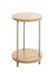 HAKU Bijzettafel rond eiken licht kasjmiergrijs MDF metaal ronde salontafel - Maat: H 50 cm x Ø 30 cm, Stijl: Modern