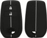 kwmobile hoesje voor autosleutel geschikt voor Toyota 2/3 Button Aygo Yaris Cross RAV4 GR 2020-2024 hoes - Siliconen autosleutel behuizing - Auto sleutel case met honingraat - Sleuteletui in zwart / wit