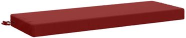 vidaXL - Coussin de banc - SOEST - 100% Polyester - Rouge vin - 110 x 40 x 8 cm