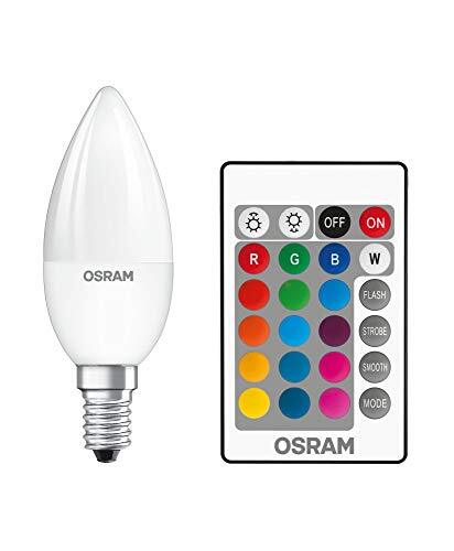 Osram LED lamp | Lampvoet: E14 | Warm wit | 2700 K | 4,50 W | mat | LED Retrofit RGBW lamps with remote control [Energie-efficiëntieklasse A] | 4 stuks