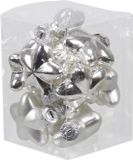 Othmar Decorations Kerstornamenten - sterren - 12x st - zilver - 4 cm - glas