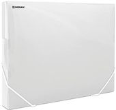 DONAU 8545002PL-00 Verzamelbox, documentenbox, nietjesbox met hoekklemrubbers, van kunststof/PP 700μm transparant voor DIN A4