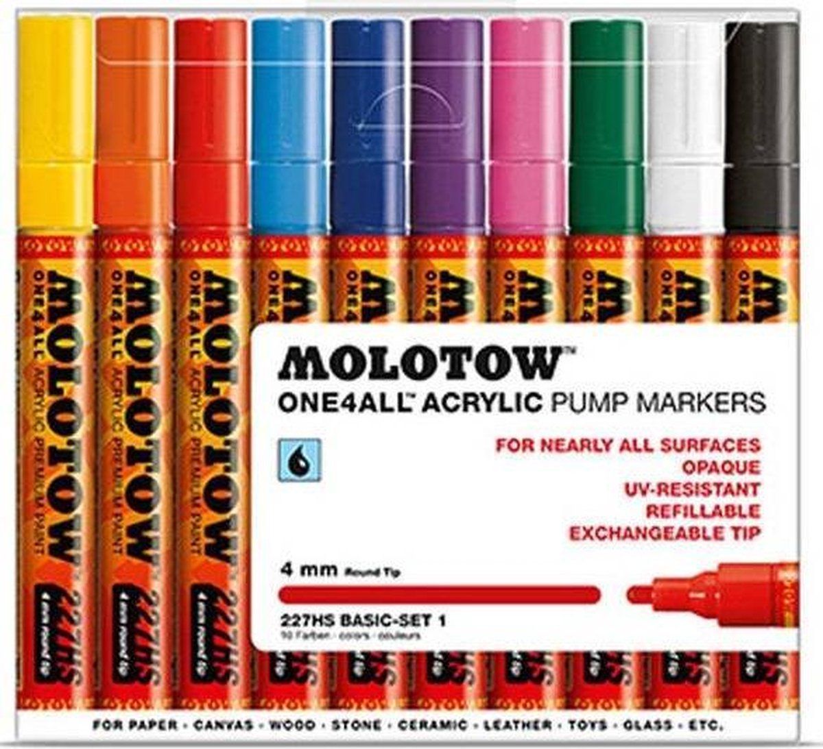 Molotow Markerset 227HS 10dlg basic 1 - 4250397614397