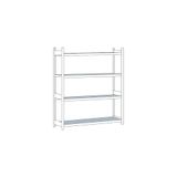 Schulte Grand spanrek avec fond en acier hauteur 2500 mm portée 2500 mm rack de base profondeur 600 mm
