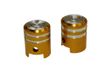 Bouchons de valve, 2 pièces, type "piston", doré, adapté pour Mofa, Moped, Scooter, Moto, Quad