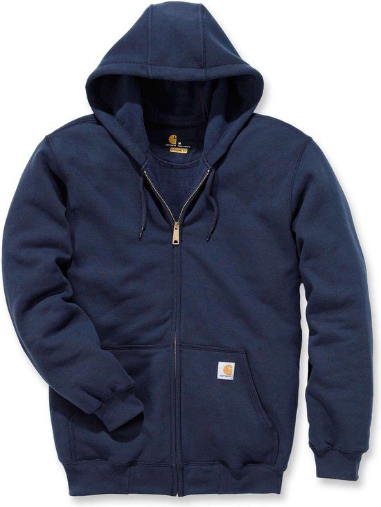 Carhartt Midweight Hooded Zip Front Sweatshirt - New Navy - XXL