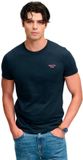 Superdry Essential Serif Logo T-shirt Heren S Katoen Eclipse Navy/Pink