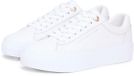 Tommy Hilfiger Vrouwen TH Platform Sneaker Tumbled LTR FW0FW09018 Lage Sneakers Wit