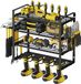 Unyqoos® Robuuste metalen wandrek, 4 niveaus, 40 x 20 cm