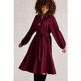 White Stuff Monika Sparkle Robe Mi-longue Prune Foncé Taille : 12