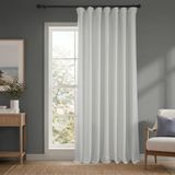 HPD Half Price Drapes Faux linnen getextureerde kamer verduisterende gordijnen voor slaapkamer 274 cm lang (1 paneel), 100 W x 108 l extra brede gordijnen voor woonkamer woondecoratie, oester