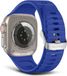 DECODED Bracelet en silicone Ultra Sport - Convient pour Apple Watch Grands Modèles Series 1-9 / SE / Ultra - Étanche et Fermeture solide - Bleu Galaxie