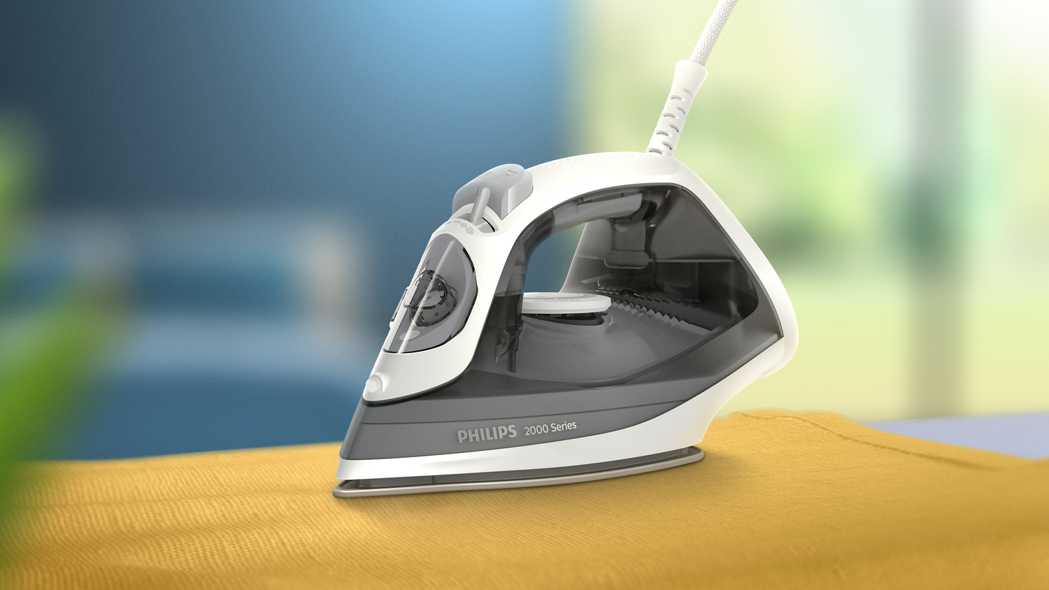 Philips 2000 Series DST2020/80 Steam Iron - 2000W - Ceramic Soleplate - Grey/White