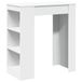 VidaXL Bartafel met rekken 95x47x103,5 cm bewerkt hout wit