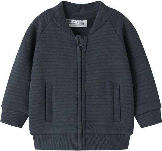 NAME IT Baby Sweatvest Ombre Blue Katoen/Polyester Maat 80